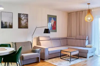 Część wypoczynkowa w obiekcie LAGUNA Apartament Polanica Residence 43 z garażem- SPA