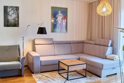 Część wypoczynkowa w obiekcie LAGUNA Apartament Polanica Residence 43 z garażem- SPA