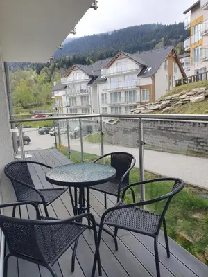 Widok na góry z tego apartamentu