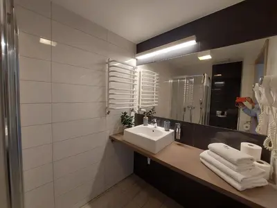 Łazienka w obiekcie Czarna Góra Apartament ISCHGL 18