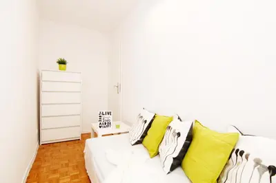 Łóżko lub łóżka w pokoju w obiekcie Blue River - Jelenia