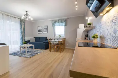 Część wypoczynkowa w obiekcie Apartament Liliowa 4 z tarasem