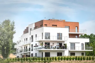 Budynek, w którym mieści się apartament