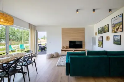 Telewizja i/lub zestaw kina domowego w obiekcie Apartament Kolory Ziemi