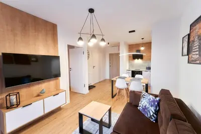 Kuchnia lub aneks kuchenny w obiekcie LAGUNA Apartament Polanica Residence 45