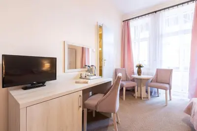 Telewizja i/lub zestaw kina domowego w obiekcie Villa Elizabeth