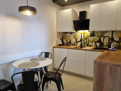Kuchnia lub aneks kuchenny w obiekcie LAGUNA Apartament Polanica Residence 12