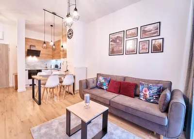 Kuchnia lub aneks kuchenny w obiekcie LAGUNA Apartament Polanica Residence 2