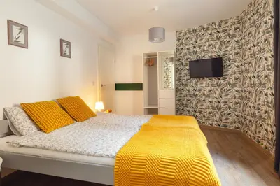 Telewizja i/lub zestaw kina domowego w obiekcie Sielankowo