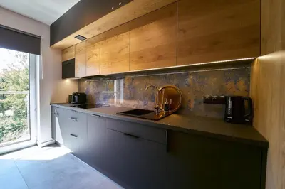 Kuchnia lub aneks kuchenny w obiekcie LAGUNA Apartament Polanica Residence 36 LUX