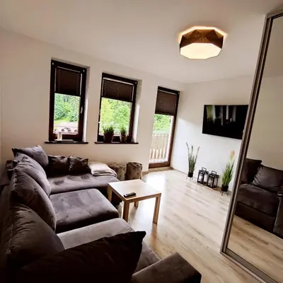 Część wypoczynkowa w obiekcie Apartament Szumi Las Kletno