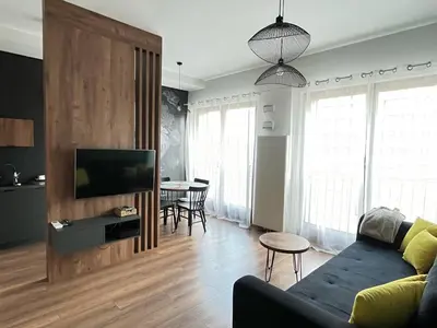 Telewizja i/lub zestaw kina domowego w obiekcie Apartament Serce Miasta