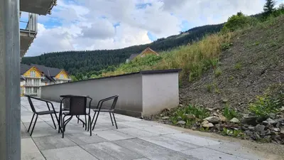 Widok na góry z tego apartamentu