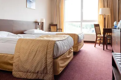 Łóżko lub łóżka w pokoju w obiekcie Hotel MOP Oleśnica Mała