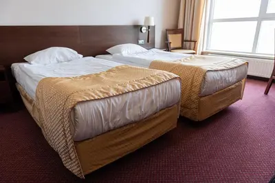 Łóżko lub łóżka w pokoju w obiekcie Hotel MOP Oleśnica Mała