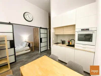 Kuchnia lub aneks kuchenny w obiekcie Apartament Ingoo Wrocław
