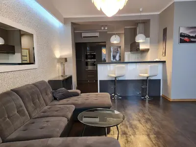 Część wypoczynkowa w obiekcie Apartament dwupoziomowy Kłodzko - Centrum