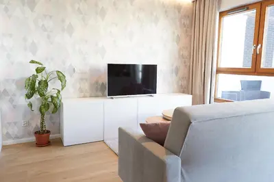 Telewizja i/lub zestaw kina domowego w obiekcie Luksusowa oaza w samym centrum Wrocławia