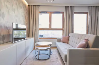 Telewizja i/lub zestaw kina domowego w obiekcie Luksusowa oaza w samym centrum Wrocławia