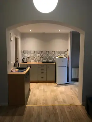 Kuchnia lub aneks kuchenny w obiekcie Zaciszny Apartament w Zdroju