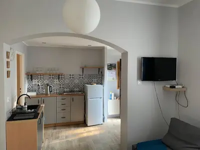 Kuchnia lub aneks kuchenny w obiekcie Zaciszny Apartament w Zdroju