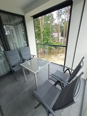 Balkon lub taras w obiekcie Apartamenty Woda i Las