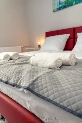 Łóżko lub łóżka w pokoju w obiekcie SaltApart Apartament Plac Solny Wrocław