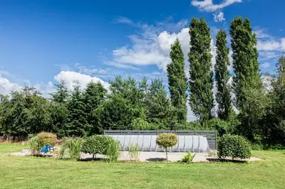 Ogród w obiekcie Domki nad Odrą Wały