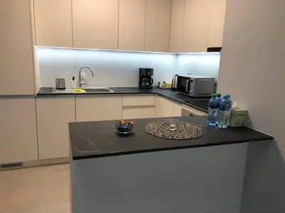 Kuchnia lub aneks kuchenny w obiekcie Apartament De Lux Apart 45 Grabiszyńska