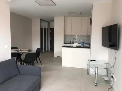 Kuchnia lub aneks kuchenny w obiekcie Apartament De Lux Apart 45 Grabiszyńska