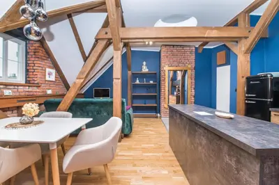 Kuchnia lub aneks kuchenny w obiekcie Uroczy Apartament Gliwice