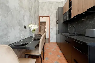 Kuchnia lub aneks kuchenny w obiekcie Apartments Wrocław Ruska by Noclegi Renters