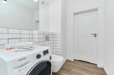 Łazienka w obiekcie Apartments Odra Tower Wrocław by Noclegi Renters