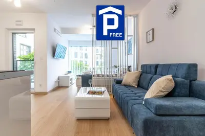 Część wypoczynkowa w obiekcie WrocApartments CityCenter - Parking Free