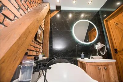 Łazienka w obiekcie Przytulny Apartament Z Wieżą