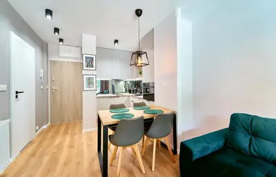 Kuchnia lub aneks kuchenny w obiekcie LAGUNA Apartament Polanica Residence 17