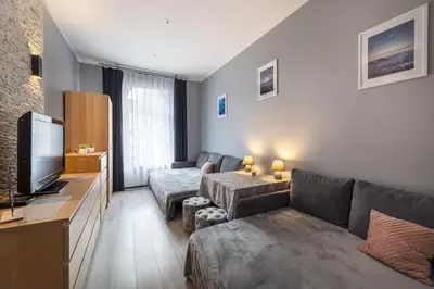 Telewizja i/lub zestaw kina domowego w obiekcie Apartament Silver