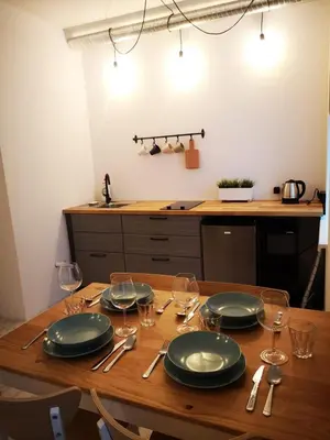 Kuchnia lub aneks kuchenny w obiekcie Apartamenty LENA 2