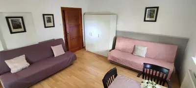 Część wypoczynkowa w obiekcie Apartament przy Wrocławskim Stadionie