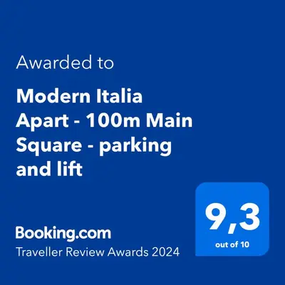 Certyfikat, podpis lub inny dokument wystawiony w obiekcie Modern Italia Apart - 100m Main Square - parking and lift