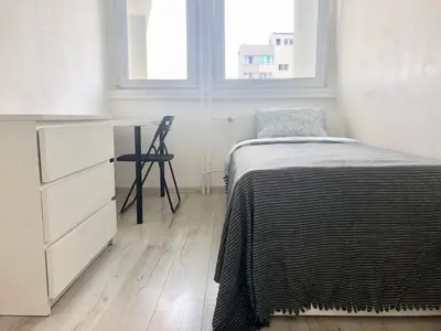 Łóżko lub łóżka w pokoju w obiekcie Blue River - Popowicka