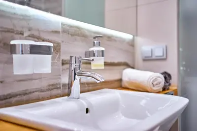 Łazienka w obiekcie Apartament 26 Willa Ogrodowa