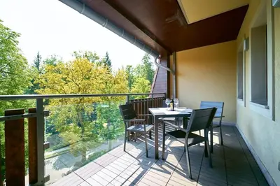 Balkon lub taras w obiekcie Apartament 26 Willa Ogrodowa