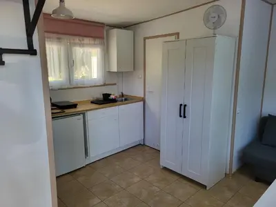 Kuchnia lub aneks kuchenny w obiekcie Szpak i Gil - domki letniskowe w Dolinie Baryczy