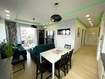 Część wypoczynkowa w obiekcie Apartament z tarasem i widokiem na Odrę