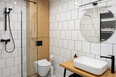 Łazienka w obiekcie Apartament AUGUSTYN