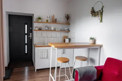 Kuchnia lub aneks kuchenny w obiekcie Apartament AUGUSTYN