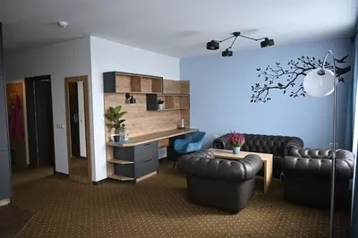 Kuchnia lub aneks kuchenny w obiekcie ApartHotel Legnica - apartamenty z aneksem kuchennym