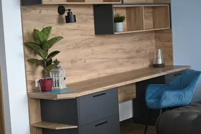Plan piętra w obiekcie ApartHotel Legnica - apartamenty z aneksem kuchennym