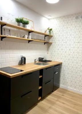Kuchnia lub aneks kuchenny w obiekcie Apartament w samym sercu miasta z DARMOWYM PARKINGIEM Pod Złotym Lwem -hotel VI